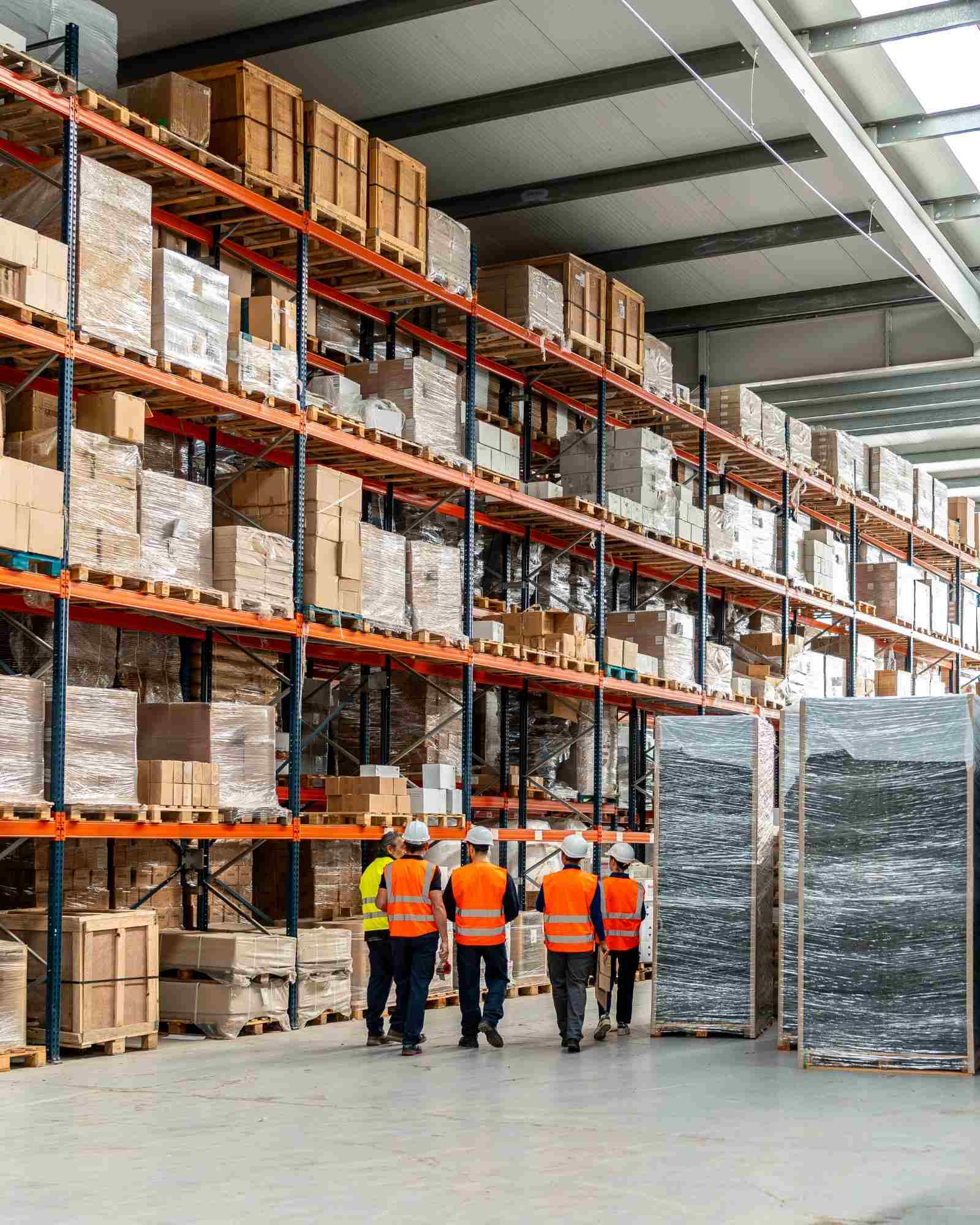 Cariste avec chariot élévateur dans un entrepôt logistique français